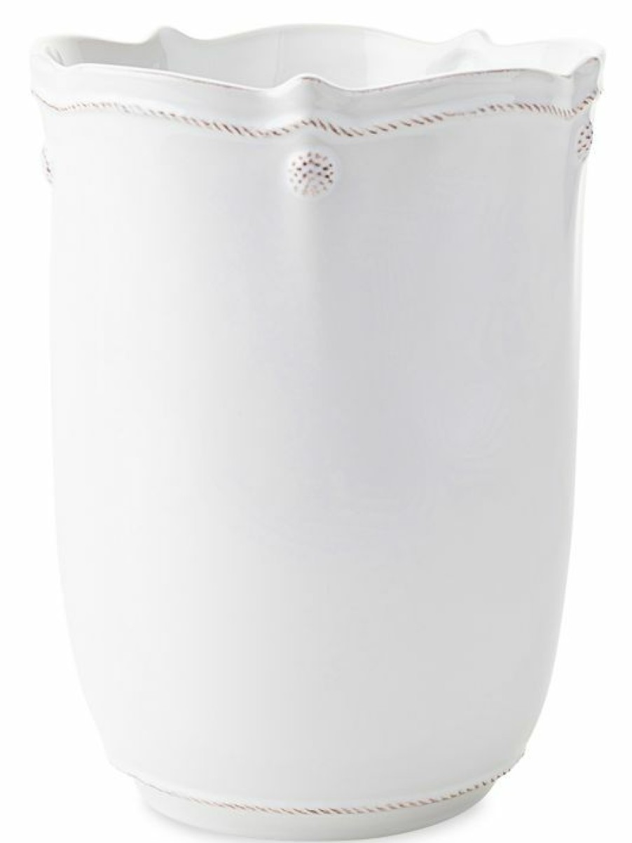 Bath Juliska | Juliska Berry & Thread Whitewash Ceramic Waste Basket