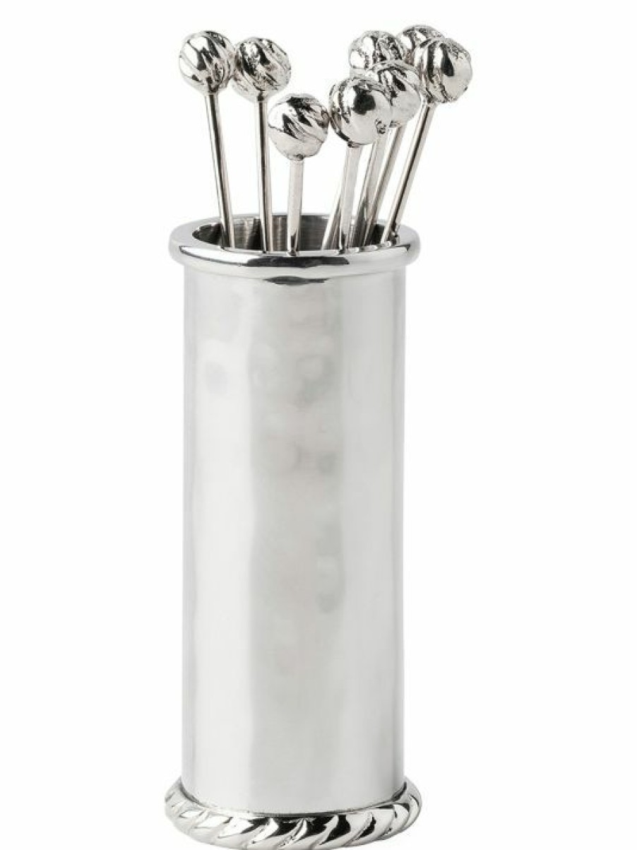 Dining & Entertaining Juliska | Juliska Graham 9-Piece Stainless Steel Cocktail Picks & Holder Set