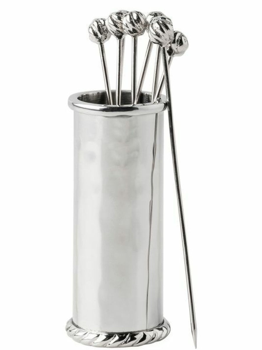 Dining & Entertaining Juliska | Juliska Graham 9-Piece Stainless Steel Cocktail Picks & Holder Set