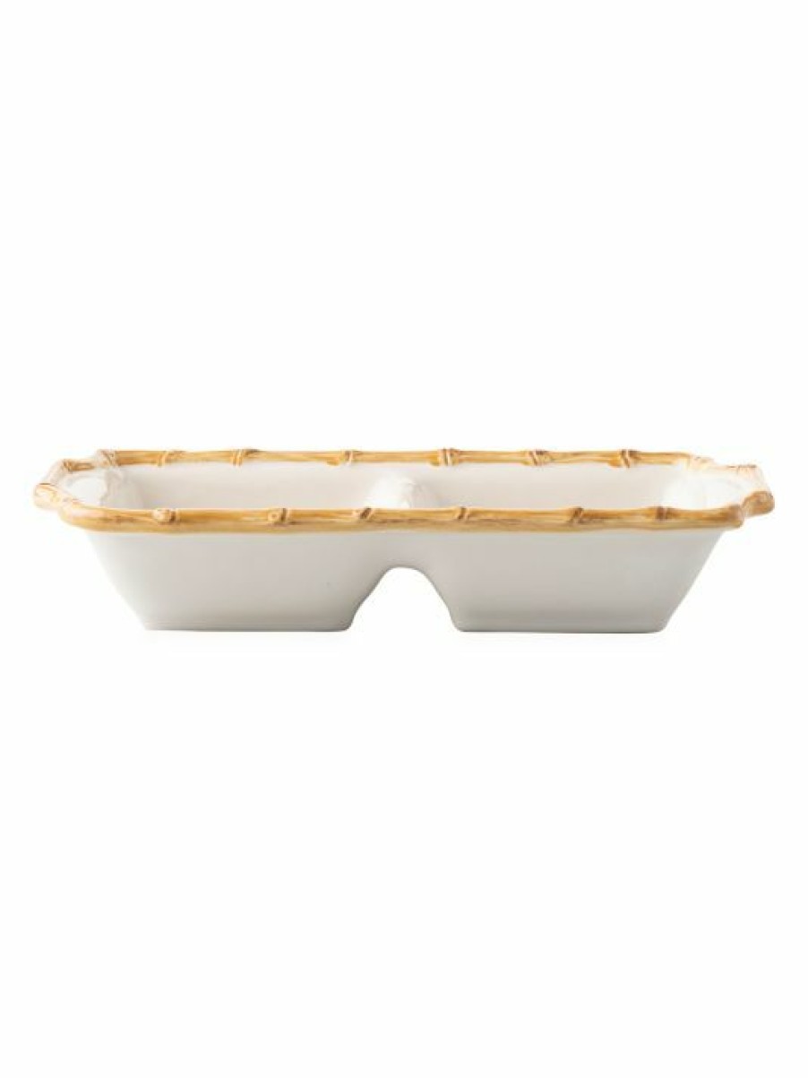 Dining & Entertaining Juliska | Juliska Bamboo Ceramic Two-Section Server