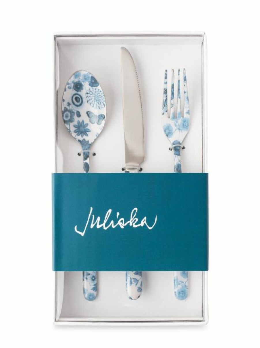 Dining & Entertaining Juliska | Juliska Field Of Flowers Chambray 3-Piece Flatware Set