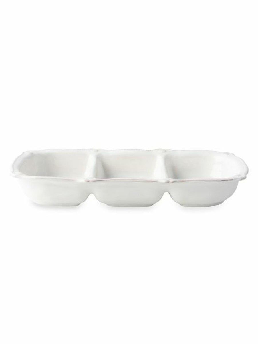 Dining & Entertaining Juliska | Juliska Berry & Thread Whitewash Triple Section Server