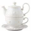 Dining & Entertaining Juliska | Juliska Berry & Thread 3-In-1 Whitewash Teapot, Tea Cup & Saucer Set