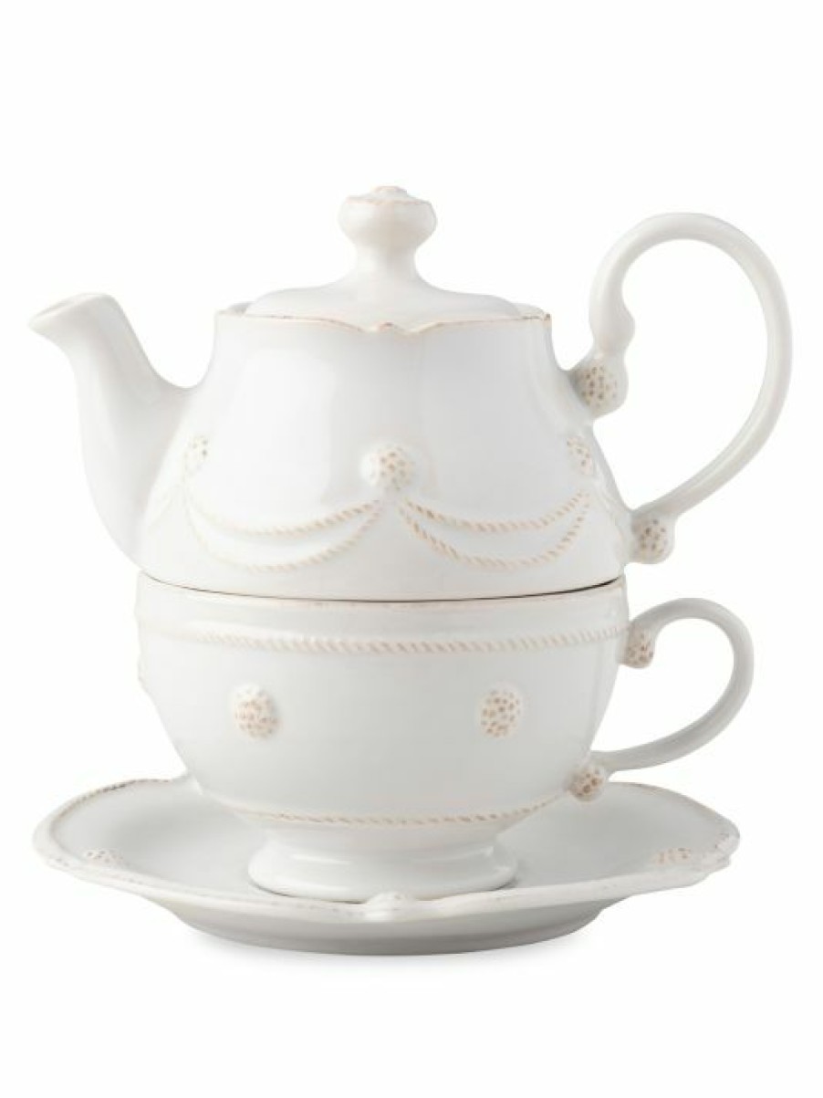 Dining & Entertaining Juliska | Juliska Berry & Thread 3-In-1 Whitewash Teapot, Tea Cup & Saucer Set