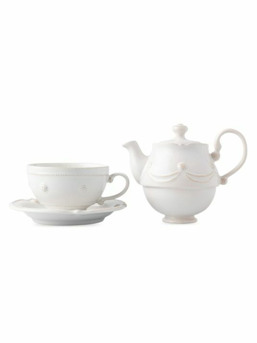 Dining & Entertaining Juliska | Juliska Berry & Thread 3-In-1 Whitewash Teapot, Tea Cup & Saucer Set