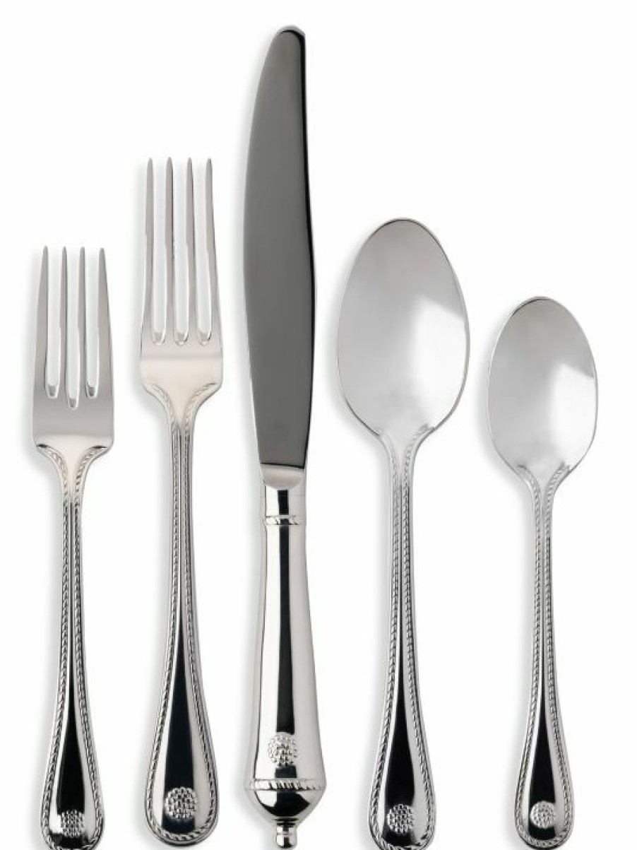 Dining & Entertaining Juliska | Juliska Berry & Thread Polished Silver 5-Piece Stainless Steel Place Setting Set