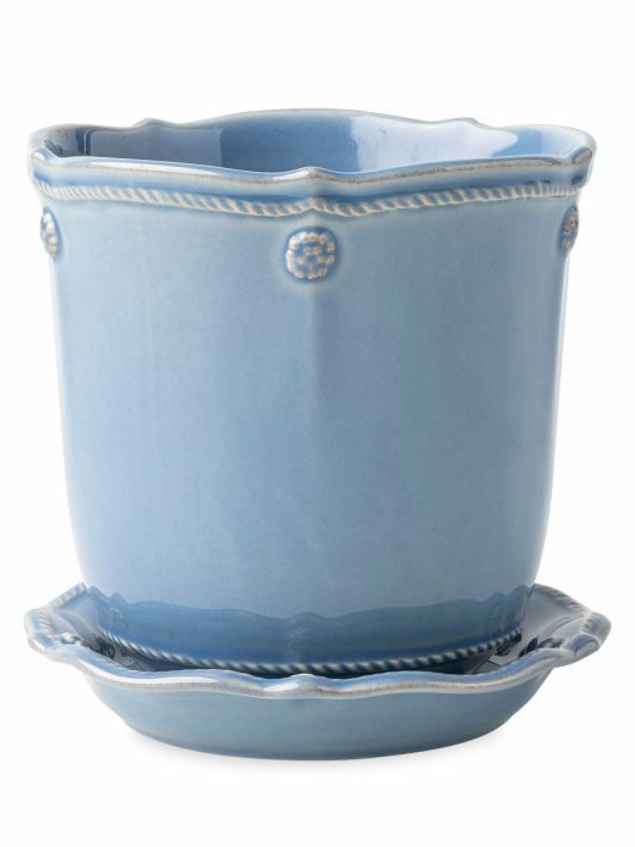 Home Decor Juliska | Juliska Berry & Thread 2-Piece Chambray Planter & Saucer Set