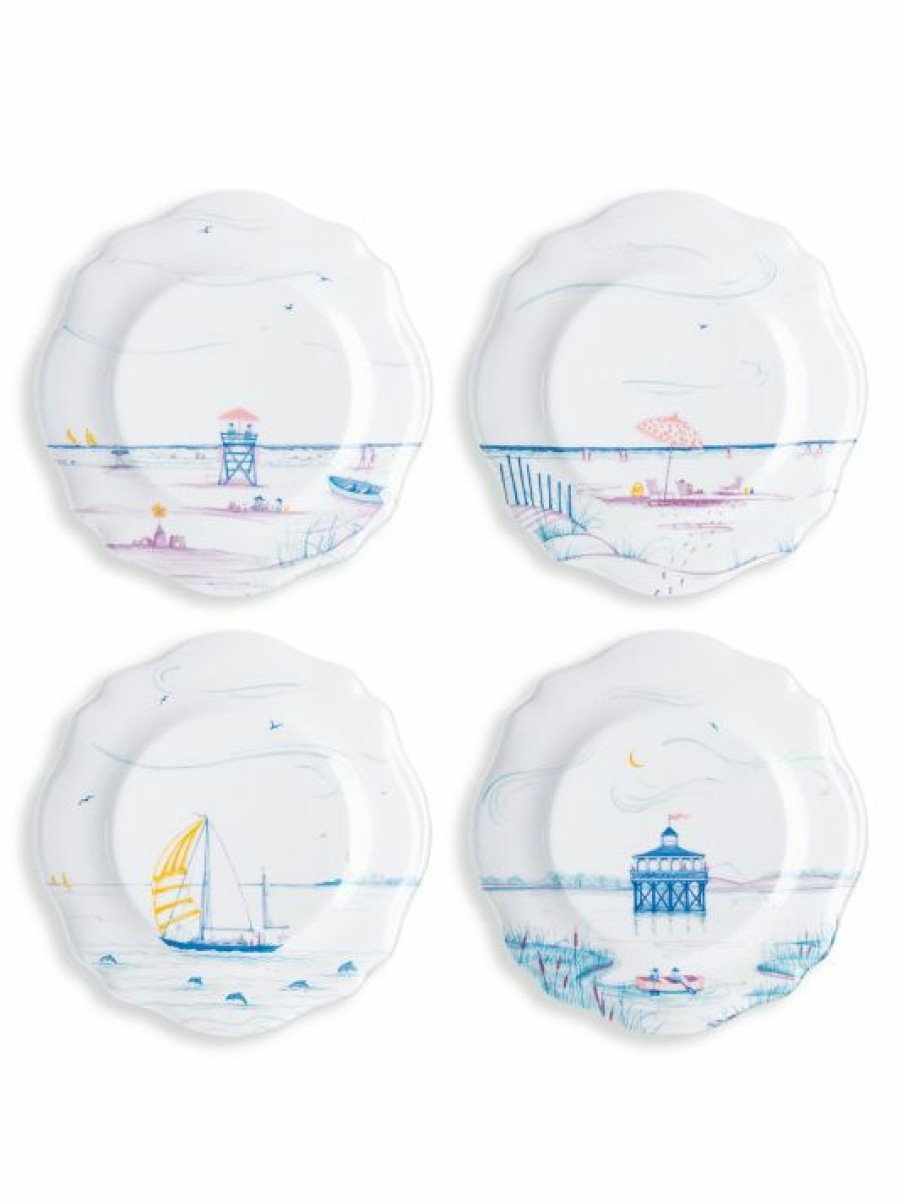 Dining & Entertaining Juliska | Juliska Country Estate Seaside 4-Piece Melamine Dessert & Salad Plate Set