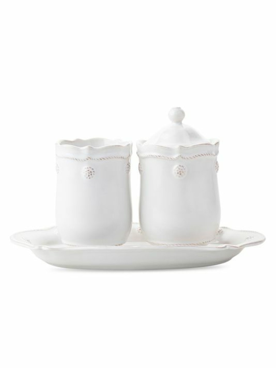 Dining & Entertaining Juliska | Juliska Berry & Thread 2-Piece Whitewash Lidded Jar Set