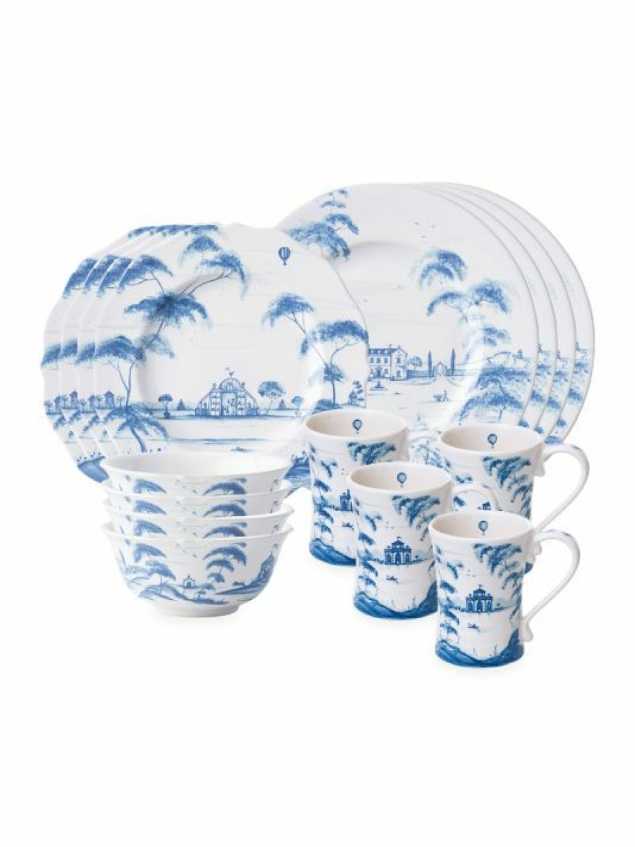 Dining & Entertaining Juliska | Juliska Country Estate Ceramic 16-Piece Dinnerware Set Delft Blue