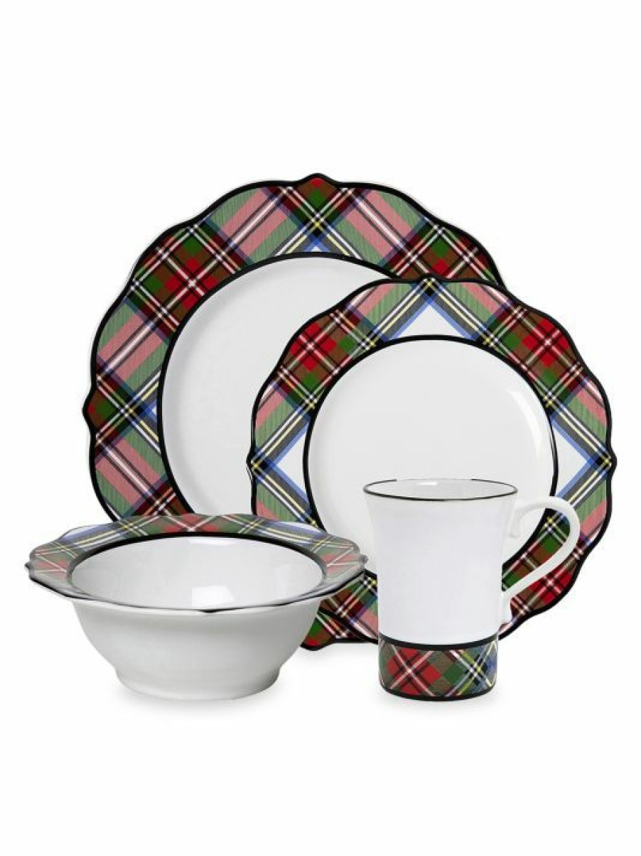 Holiday Juliska | Juliska Stewart Tartan 16-Piece Dinnerware Set